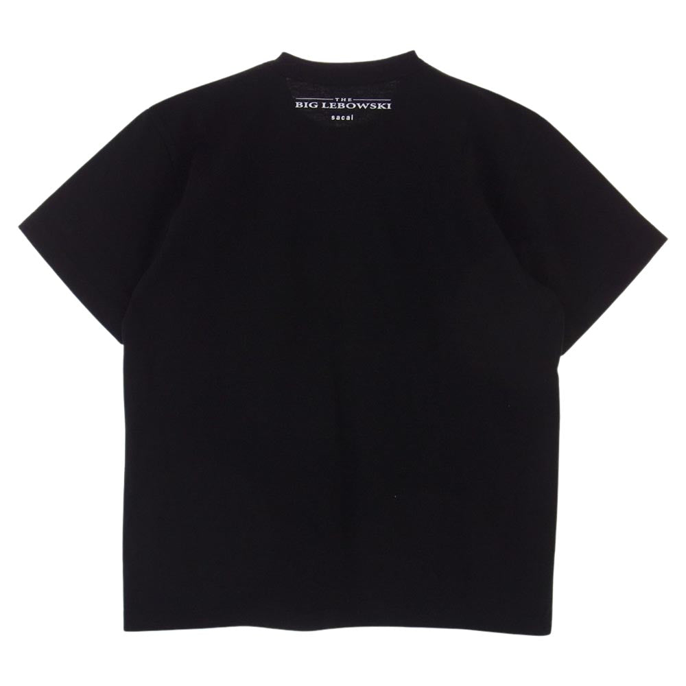 Sacai サカイ 20SS 20-0056S BIG LEBOWSKI T-Shirt ビッグリボウスキ プリント Tシャツ ブラック ブラック系 2【美品】【中古】