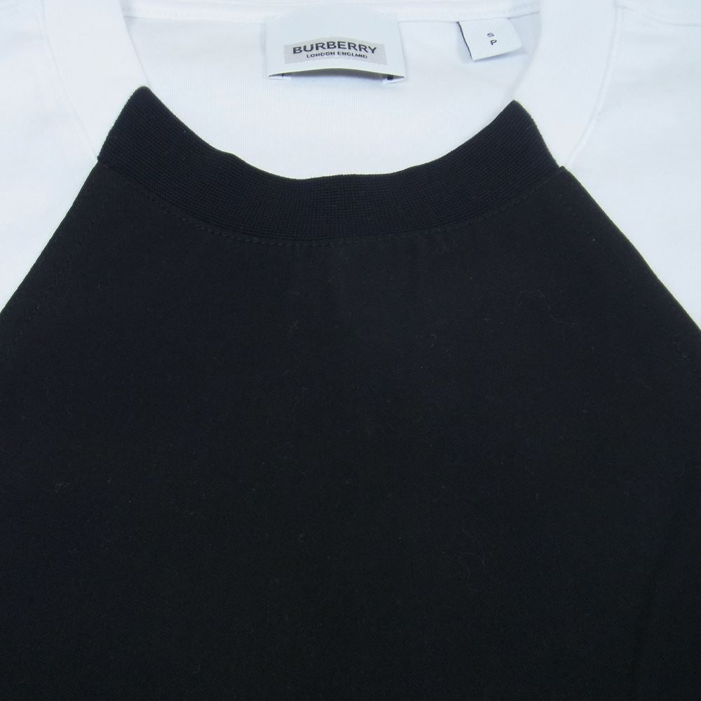 BURBERRY バーバリー 8052147 国内正規品 ジオメトリック パネル Tシャツ ホワイト系 ブラック系 S【美品】【中古】