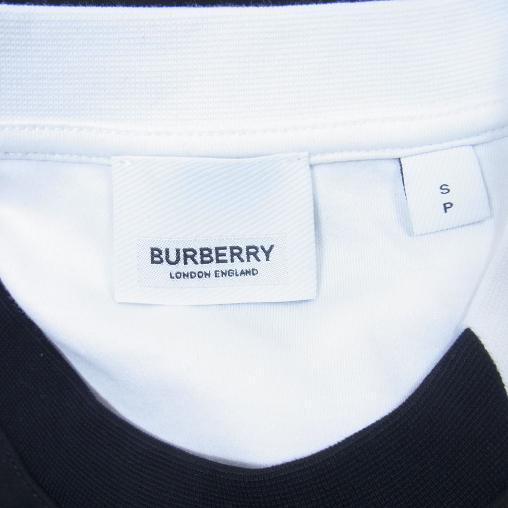 BURBERRY バーバリー 8052147 国内正規品 ジオメトリック パネル Tシャツ ホワイト系 ブラック系 S【美品】【中古】