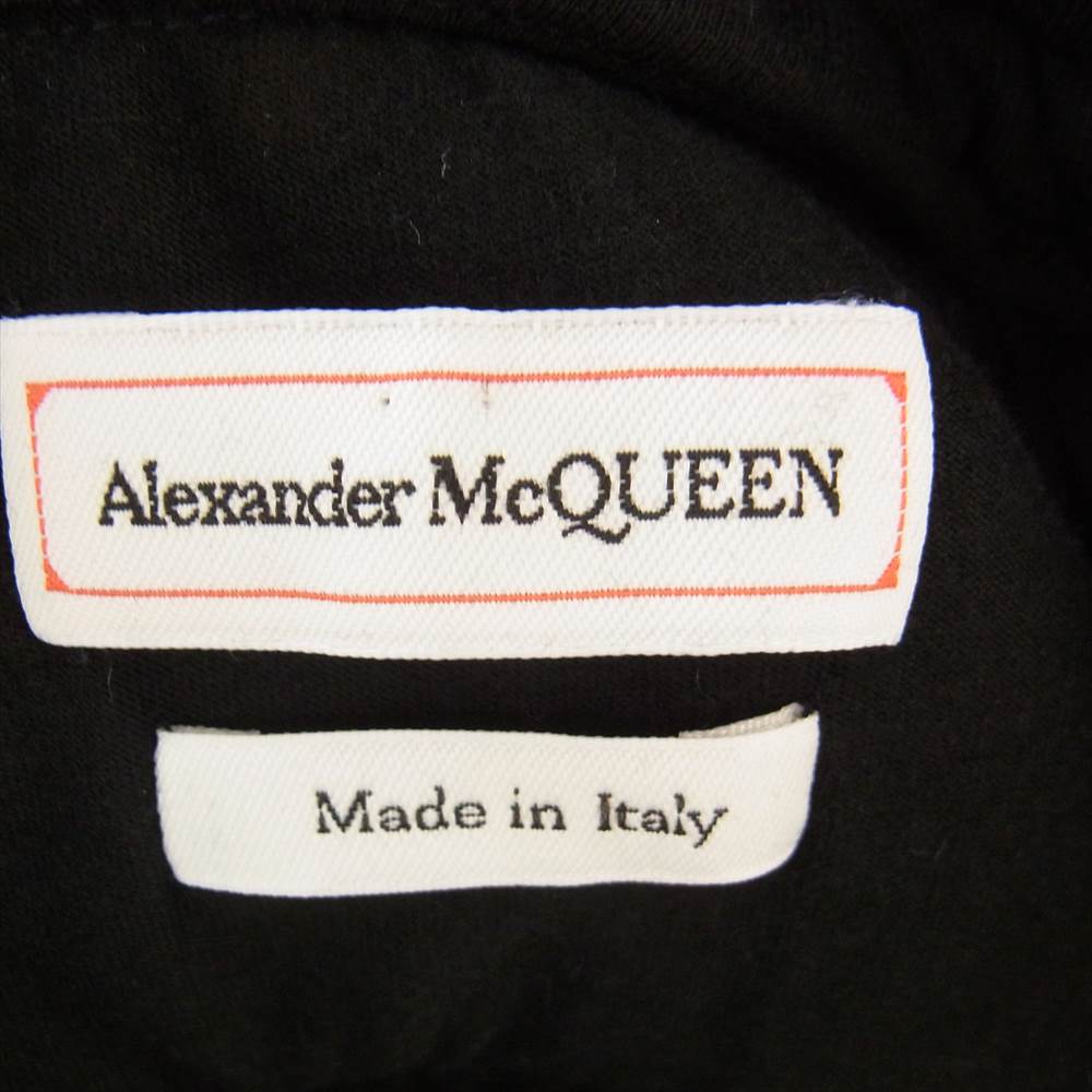 Alexander McQueen アレキサンダーマックイーン 658545 QZADI 0520 国内正規品 BRUSHED COTTON JOGGERS WITH LOGO PRINT ロゴプリント スウェットパンツ ブラック ブラック系 38【美品】【中古】