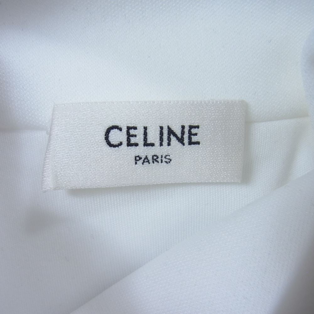 CELINE セリーヌ 22SS 2Y654121O 国内正規品 ルーズスウェットダブルフェイス ジャージー ジップアップ トラックジャケット ホワイト系 S【美品】【中古】