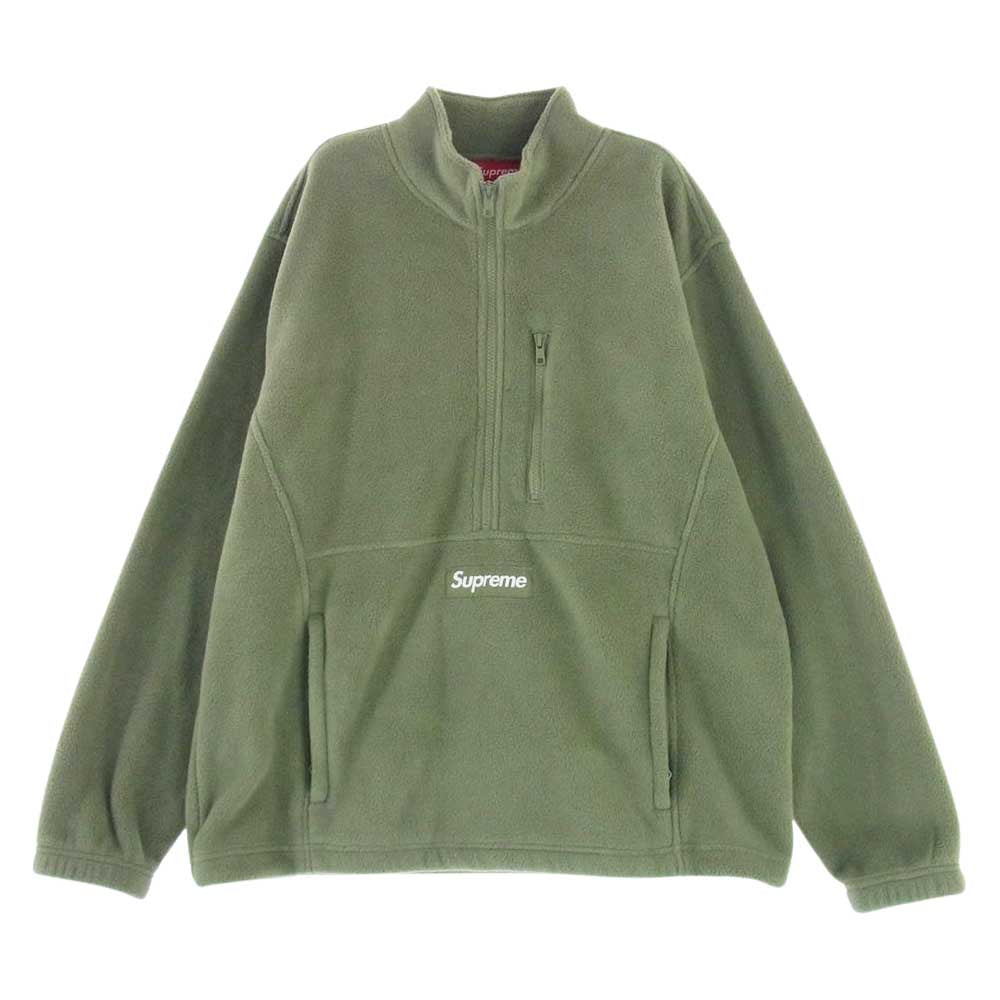 Supreme シュプリーム 21AW Polartec Half Zip Pullover ハーフジップ プルオーバー フリース グリーン系 M【新古品】【未使用】【中古】