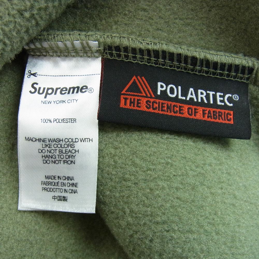 Supreme シュプリーム 21AW Polartec Half Zip Pullover ハーフジップ プルオーバー フリース グリーン系 M【新古品】【未使用】【中古】