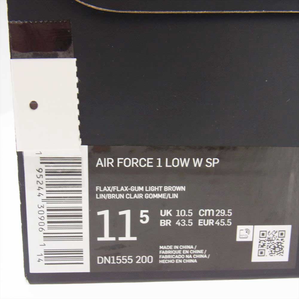 Supreme シュプリーム 22AW DN1555-200 Nike Air Force 1 Low wheat ウィート ナイキ エア フォース ワン ロー Flax フラックス スニーカー ブラウン系 29.5cm【新古品】【未使用】【中古】