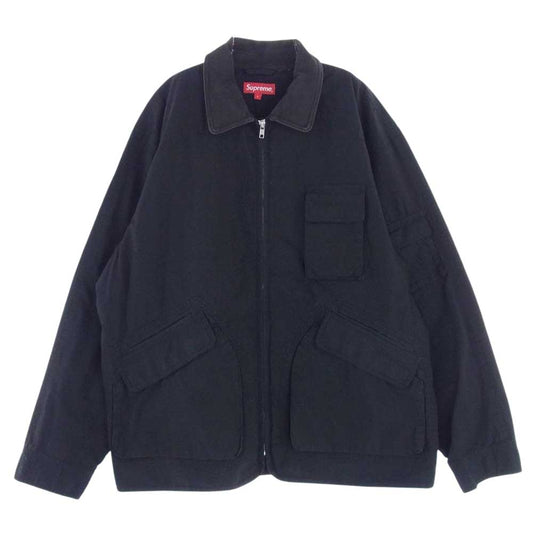 Supreme シュプリーム 22AW Cotton Utility Jacket コットン ユーティリティー ジャケット ブラック系 L【極上美品】【中古】