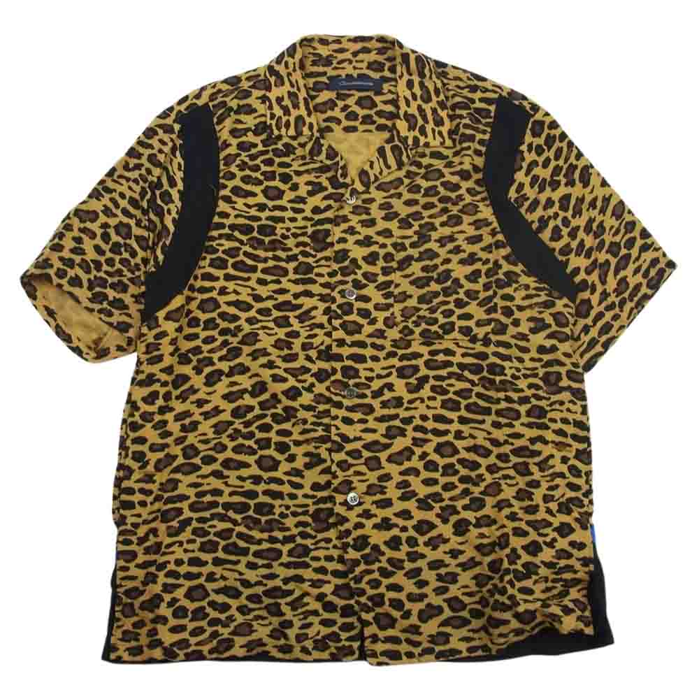 UNDERCOVER アンダーカバー John ジョン 17SS JUS4408-1 レオパード テンセルクロス オープンカラー 半袖 シャツ ベージュ系 2【中古】