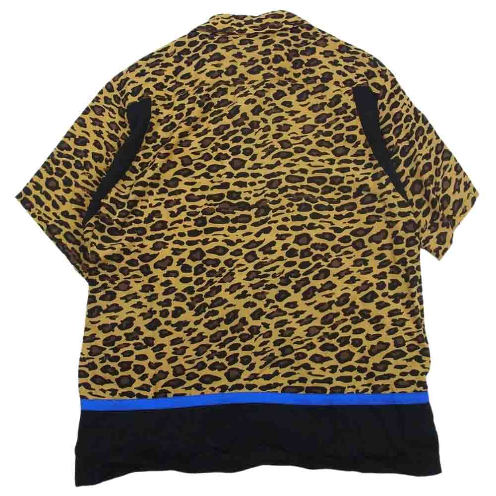 UNDERCOVER アンダーカバー John ジョン 17SS JUS4408-1 レオパード テンセルクロス オープンカラー 半袖 シャツ ベージュ系 2【中古】