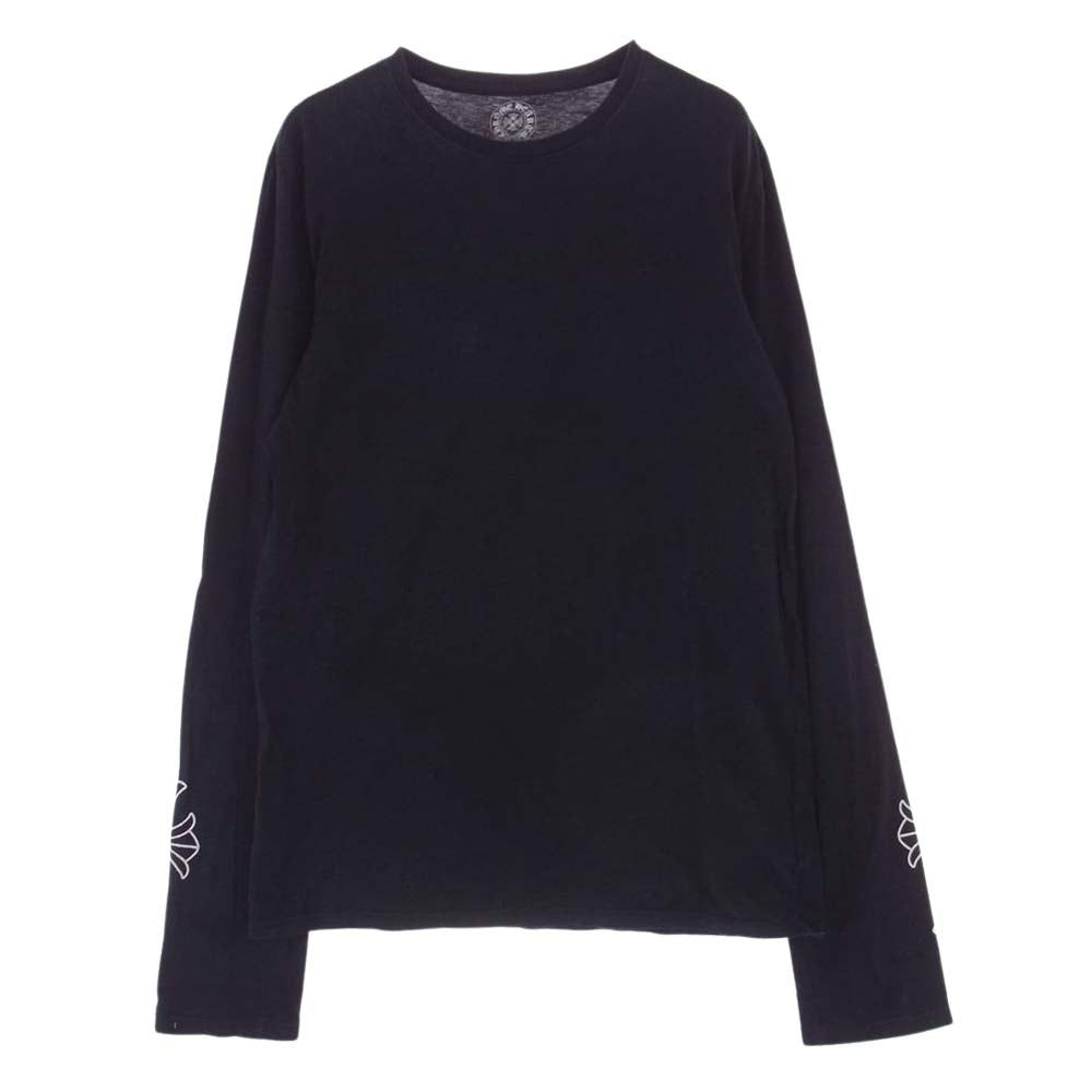 CHROME HEARTS クロムハーツ（原本無） 国内正規品 アーム CHクロス プリント バックスクロールラベル 長袖 カットソー Tシャツ ブラック系 M【中古】