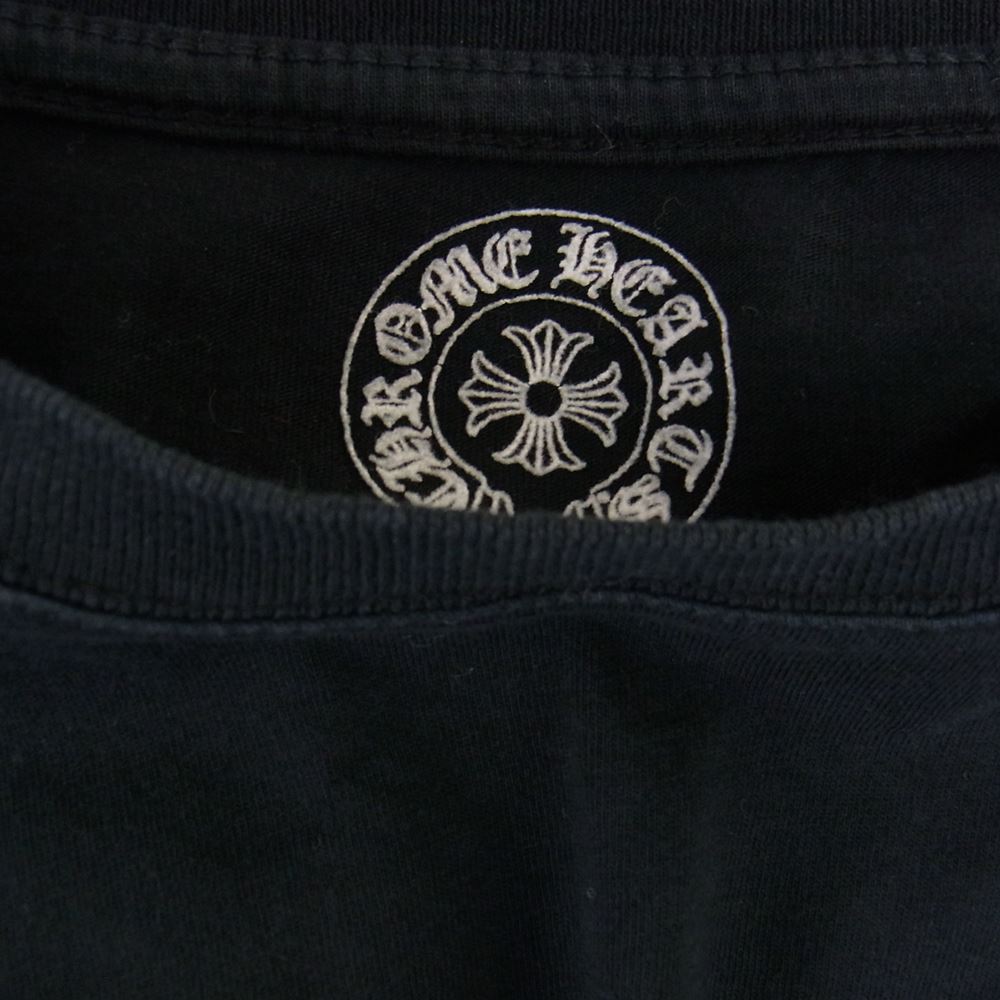 CHROME HEARTS クロムハーツ（原本無） 国内正規品 アーム CHクロス プリント バックスクロールラベル 長袖 カットソー Tシャツ ブラック系 M【中古】