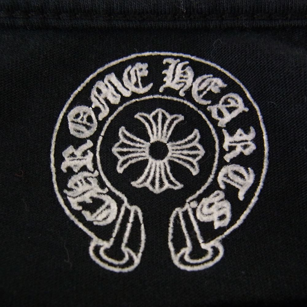 CHROME HEARTS クロムハーツ（原本無） 国内正規品 アーム CHクロス プリント バックスクロールラベル 長袖 カットソー Tシャツ ブラック系 M【中古】