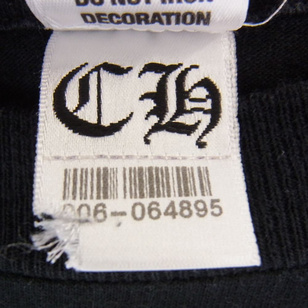 CHROME HEARTS クロムハーツ（原本無） 国内正規品 CHプラス バックプリント ポケット付き 長袖 Tシャツ ブラック系 L【中古】