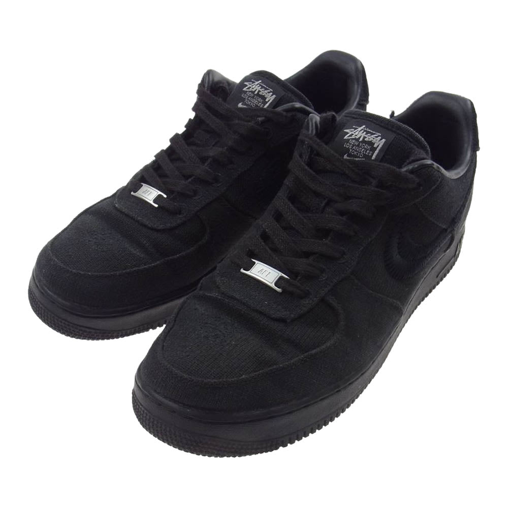 NIKE ナイキ CZ9084-001 STUSSY AIR FORCE 1 LOW 2020 ステューシー エア フォース I ロー スニーカー ブラック系 29.0cm【中古】