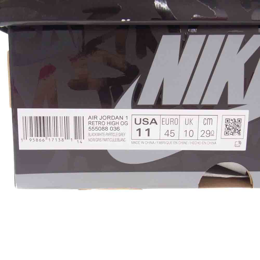NIKE ナイキ 555088-036 Air Jordan 1 High OG Rebellionaire エアジョーダン 1 ハイ リベリオネア スニーカー グレー系 29.0cm【中古】