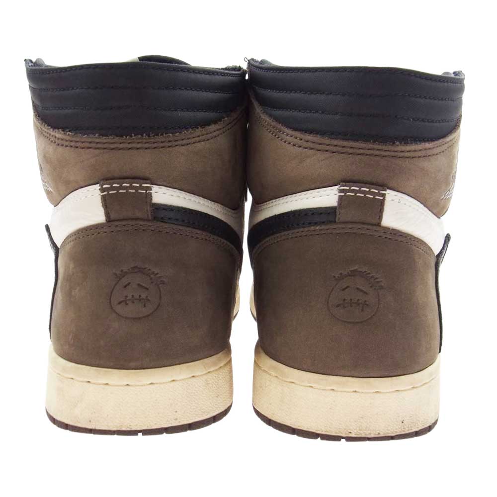 NIKE ナイキ CD4487-100 Travis Scott AIR JORDAN 1 RETRO HIGH OG トラヴィススコット エア ジョーダン 1 レトロ ハイ スニーカー ホワイト系 ブラック系 ブラウン系 29cm【中古】