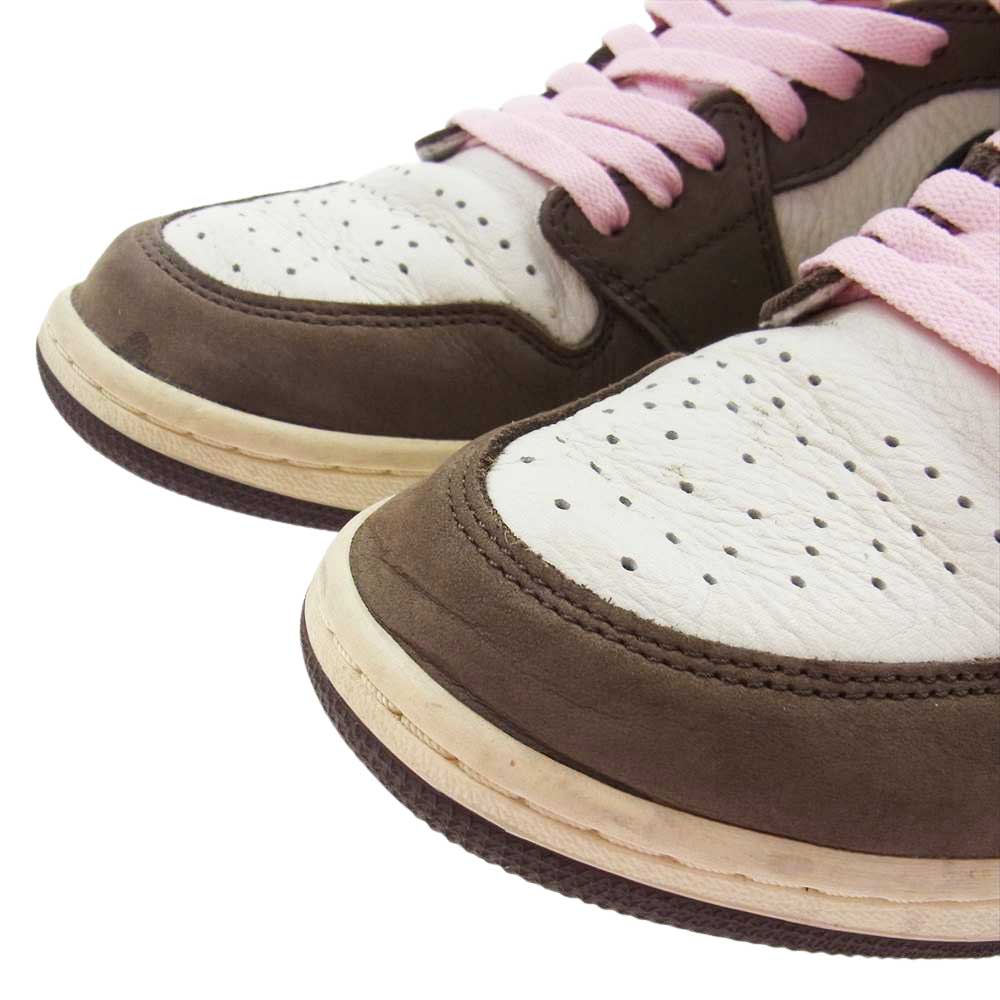 NIKE ナイキ CD4487-100 Travis Scott AIR JORDAN 1 RETRO HIGH OG トラヴィススコット エア ジョーダン 1 レトロ ハイ スニーカー ホワイト系 ブラック系 ブラウン系 29cm【中古】