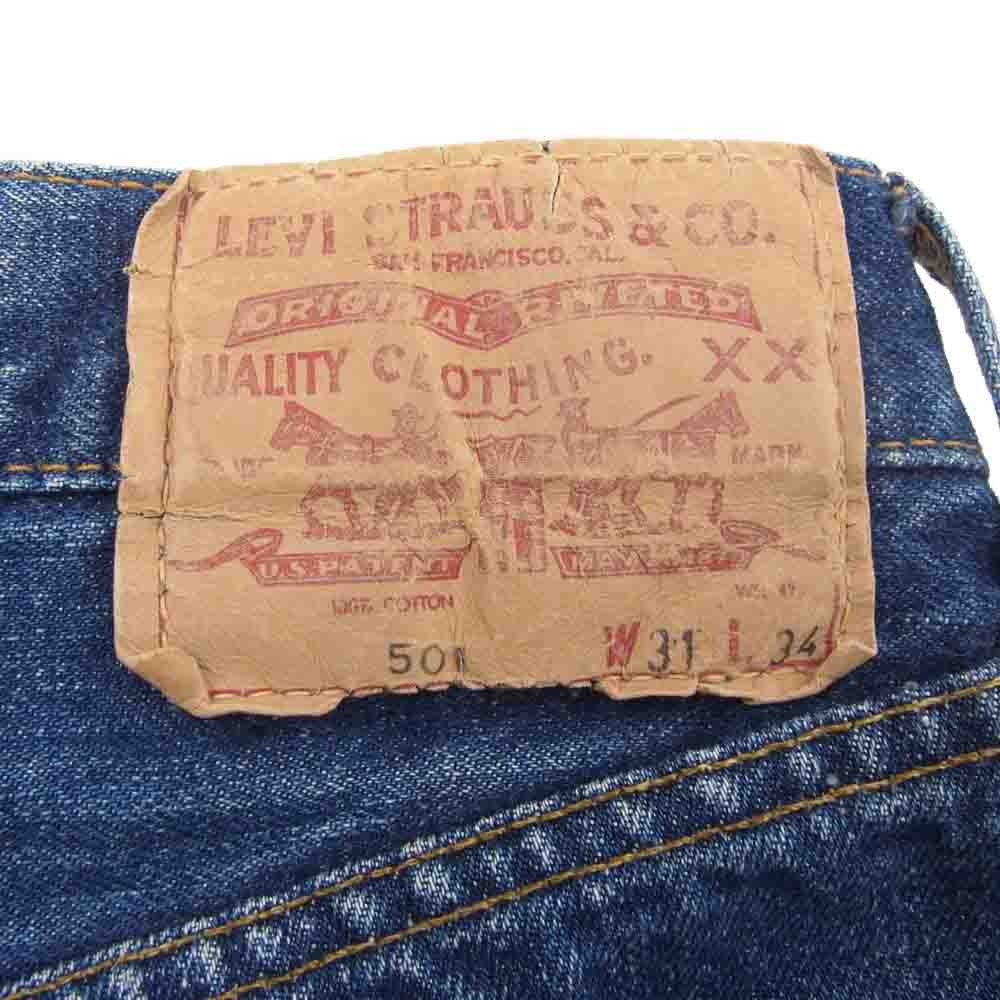 Levi's リーバイス 60s 70s BigE 後期 ボタン裏刻印2 ヴィンテージ ビッグE デニムパンツ ジーンズ シングルステッチ 赤耳 インディゴブルー系 31【中古】