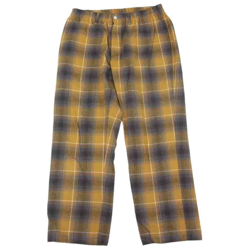 COOTIE クーティー チェック ネル イージー パンツ イエロー系 M【中古】