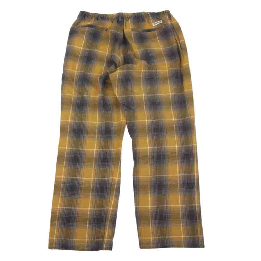 COOTIE クーティー チェック ネル イージー パンツ イエロー系 M【中古】
