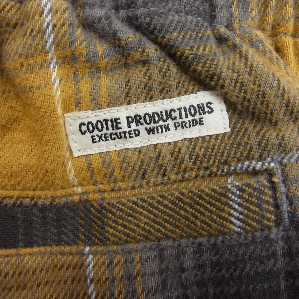 COOTIE クーティー チェック ネル イージー パンツ イエロー系 M【中古】