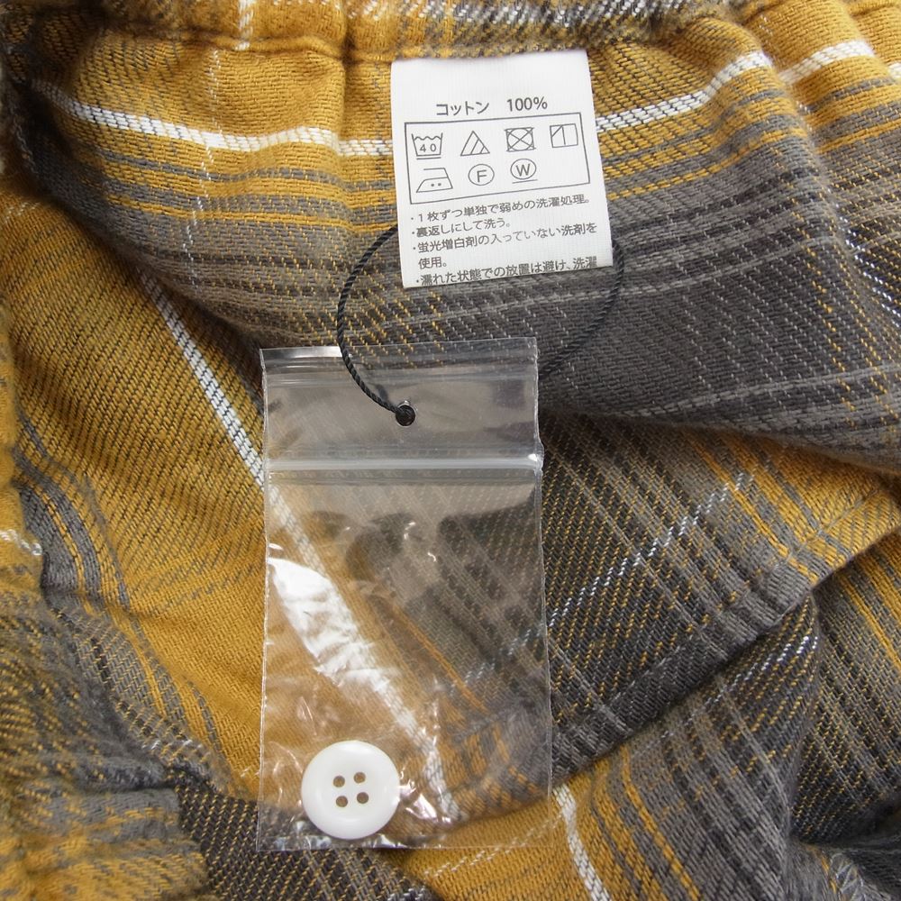 COOTIE クーティー チェック ネル イージー パンツ イエロー系 M【中古】