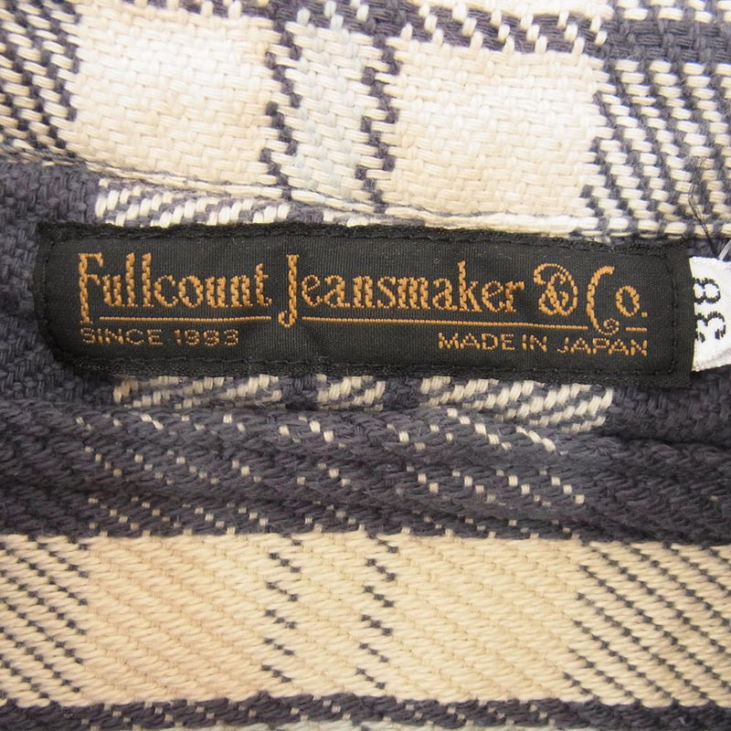 FULLCOUNT フルカウント Lot.4056 Original Check Cotton Flannel Shirt Navy 長袖 ネルシャツ ロング スリーブ ネイビー ネイビー系 38【中古】