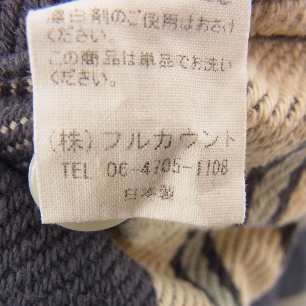 FULLCOUNT フルカウント Lot.4056 Original Check Cotton Flannel Shirt Navy 長袖 ネルシャツ ロング スリーブ ネイビー ネイビー系 38【中古】