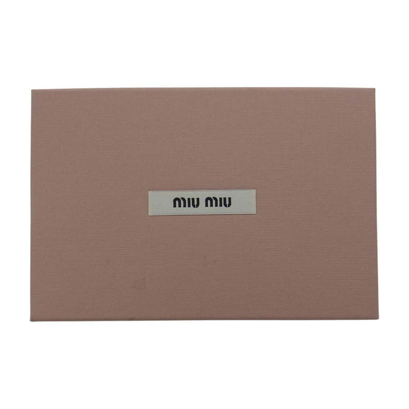 MIUMIU ミュウミュウ 5ML225 ロゴ 二つ折り 財布 グレー系【中古】