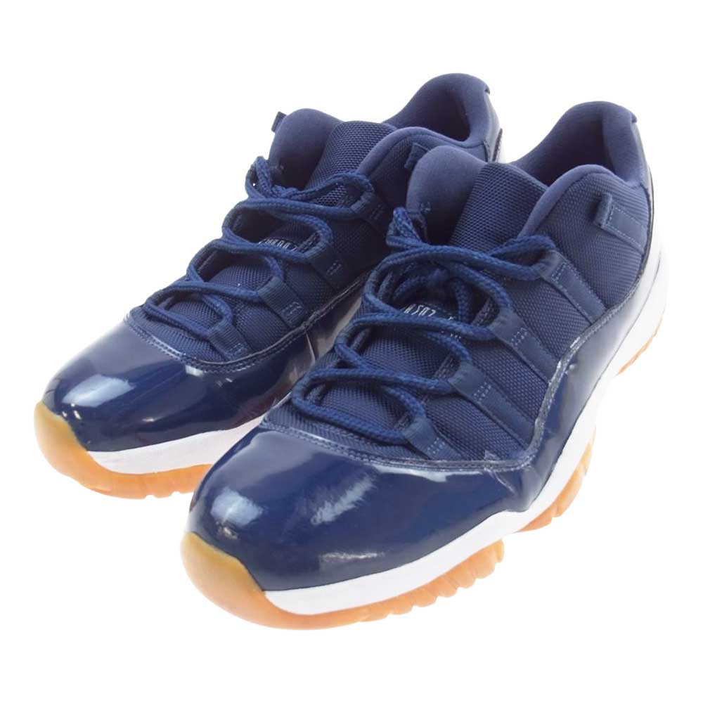 NIKE AIR JORDAN ナイキ ジョーダン 528895-405 AIR JORDAN 11 RETRO LOW NAVY GUM エアジョーダン 11 レトロ ローカット ブルー系 27cm【中古】