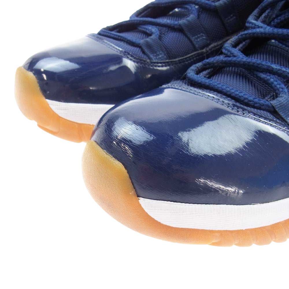 NIKE AIR JORDAN ナイキ ジョーダン 528895-405 AIR JORDAN 11 RETRO LOW NAVY GUM エアジョーダン 11 レトロ ローカット ブルー系 27cm【中古】