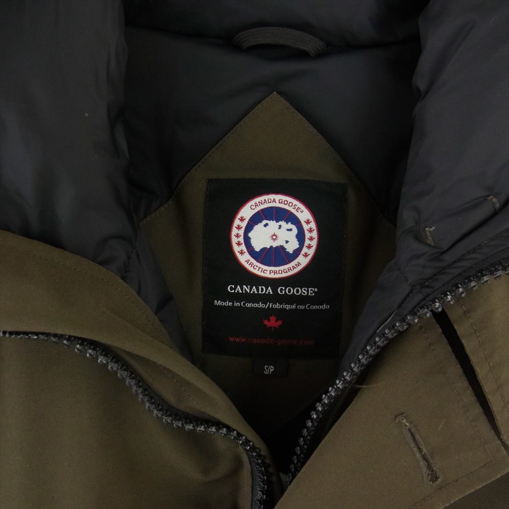 CANADA GOOSE カナダグース 2300JM 国内正規品 グリフィンインターナショナル BROOKFIELD PARKA ブルックフィールド パーカー ダウンジャケット カーキ系 S【中古】