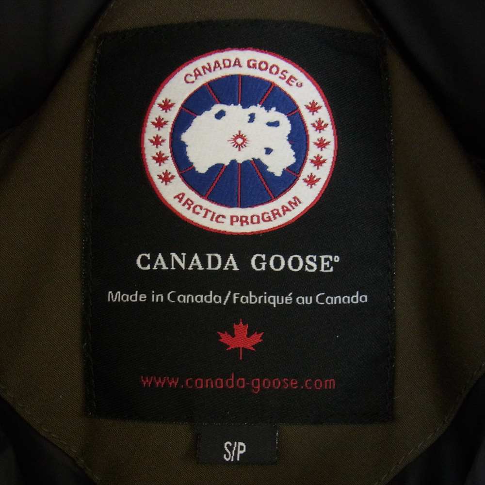 CANADA GOOSE カナダグース 2300JM 国内正規品 グリフィンインターナショナル BROOKFIELD PARKA ブルックフィールド パーカー ダウンジャケット カーキ系 S【中古】