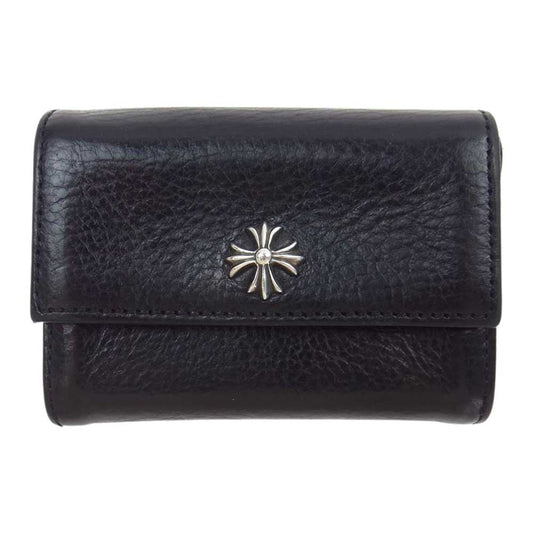 CHROME HEARTS クロムハーツ（原本無） Tiny WALLET タイニー CHプラス ウォレット ブラック系【中古】