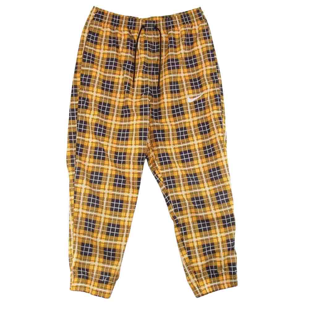 NIKE ナイキ CK0531-728 ウーブンプレイド チェック パンツ イエロー系 XL【中古】