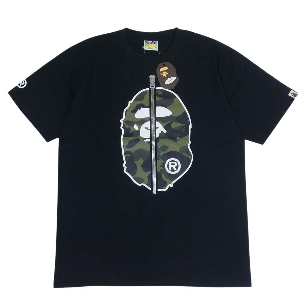 A BATHING APE アベイシングエイプ 20SS BAPE 1st Camo 2nd Ape Tee 半袖 ファーストカモ Tシャツ ブラック系 L【新古品】【未使用】【中古】
