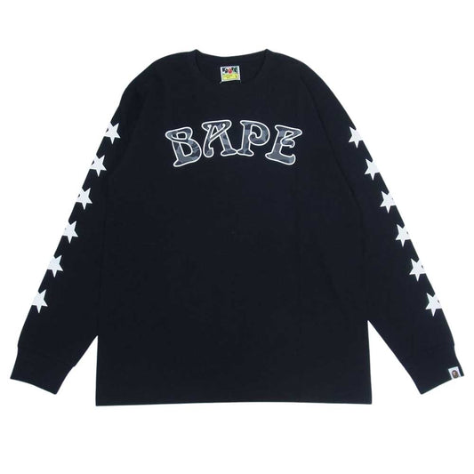 A BATHING APE アベイシングエイプ ABC CAMO BAPE 88 L/S Tee 長袖 ロンT ブラック系 L【新古品】【未使用】【中古】