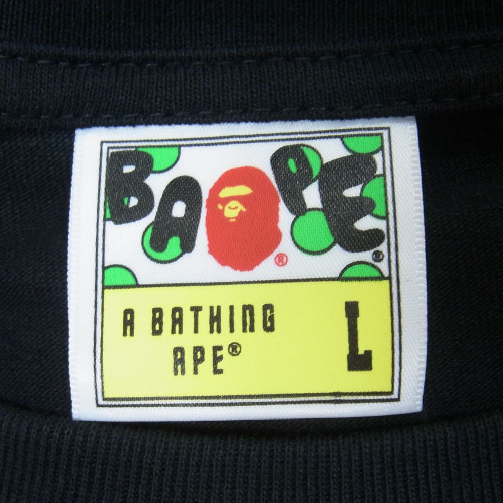 A BATHING APE アベイシングエイプ ABC CAMO BAPE 88 L/S Tee 長袖 ロンT ブラック系 L【新古品】【未使用】【中古】