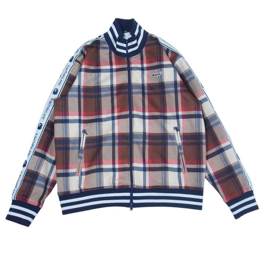 A BATHING APE アベイシングエイプ BAPE CHECK JACKET ベイプ チェック ジャージ トラック ジャケット マルチカラー系 L【中古】