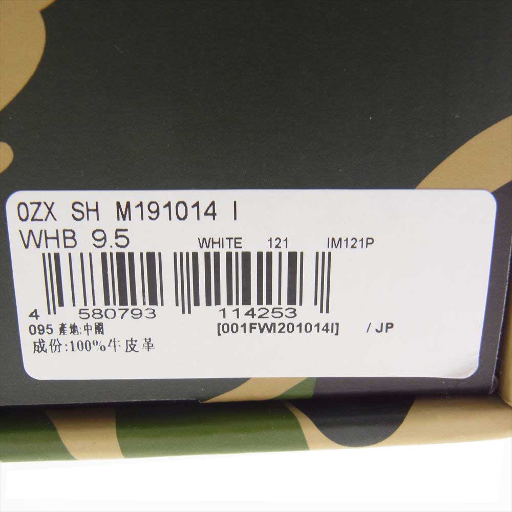 A BATHING APE アベイシングエイプ 1I20191014 MAD STA M マッドスタ スター ローカット スニーカー ホワイト系 27.5cm【新古品】【未使用】【中古】
