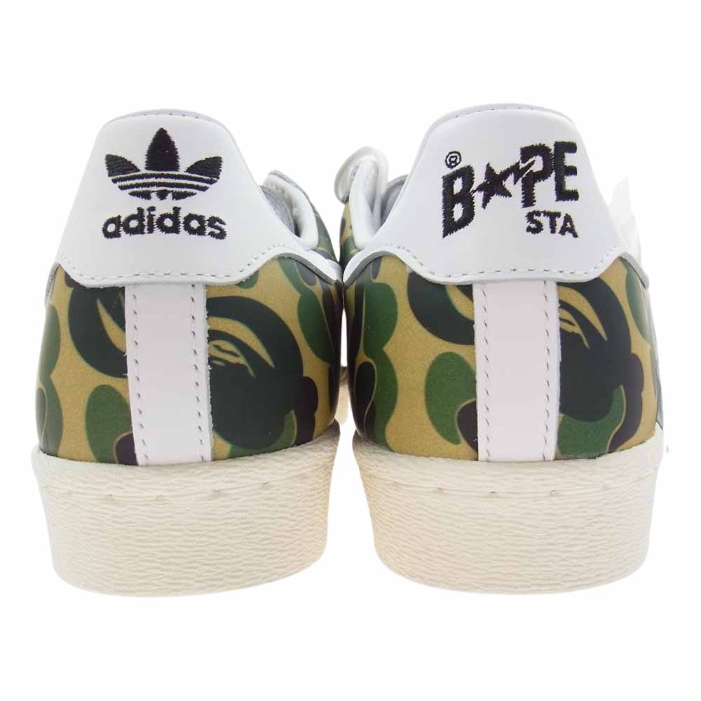 adidas アディダス GZ8981 × A BATHING APE アベイシングエイプ SUPER STAR 80S BAPE スーパースター 80S べイプ カモ マルチカラー系 27.0cm【新古品】【未使用】【中古】
