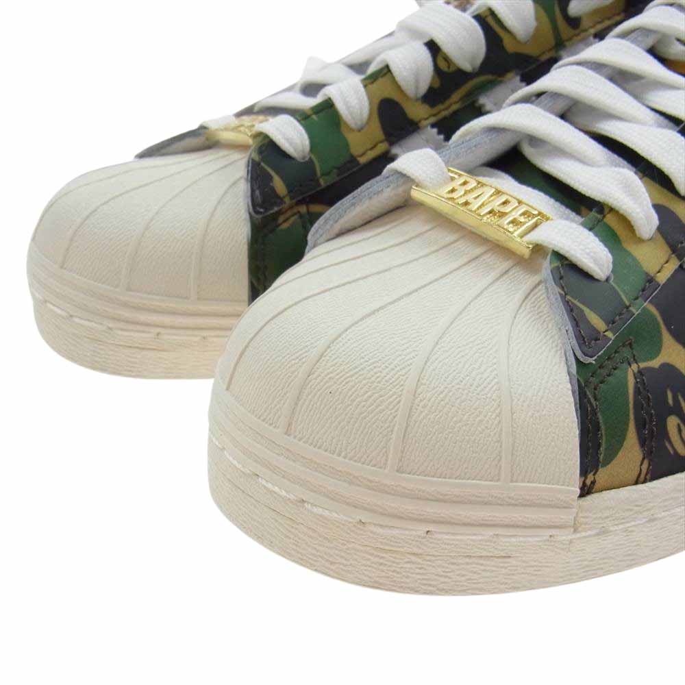adidas アディダス GZ8981 × A BATHING APE アベイシングエイプ SUPER STAR 80S BAPE スーパースター 80S べイプ カモ マルチカラー系 27.0cm【新古品】【未使用】【中古】