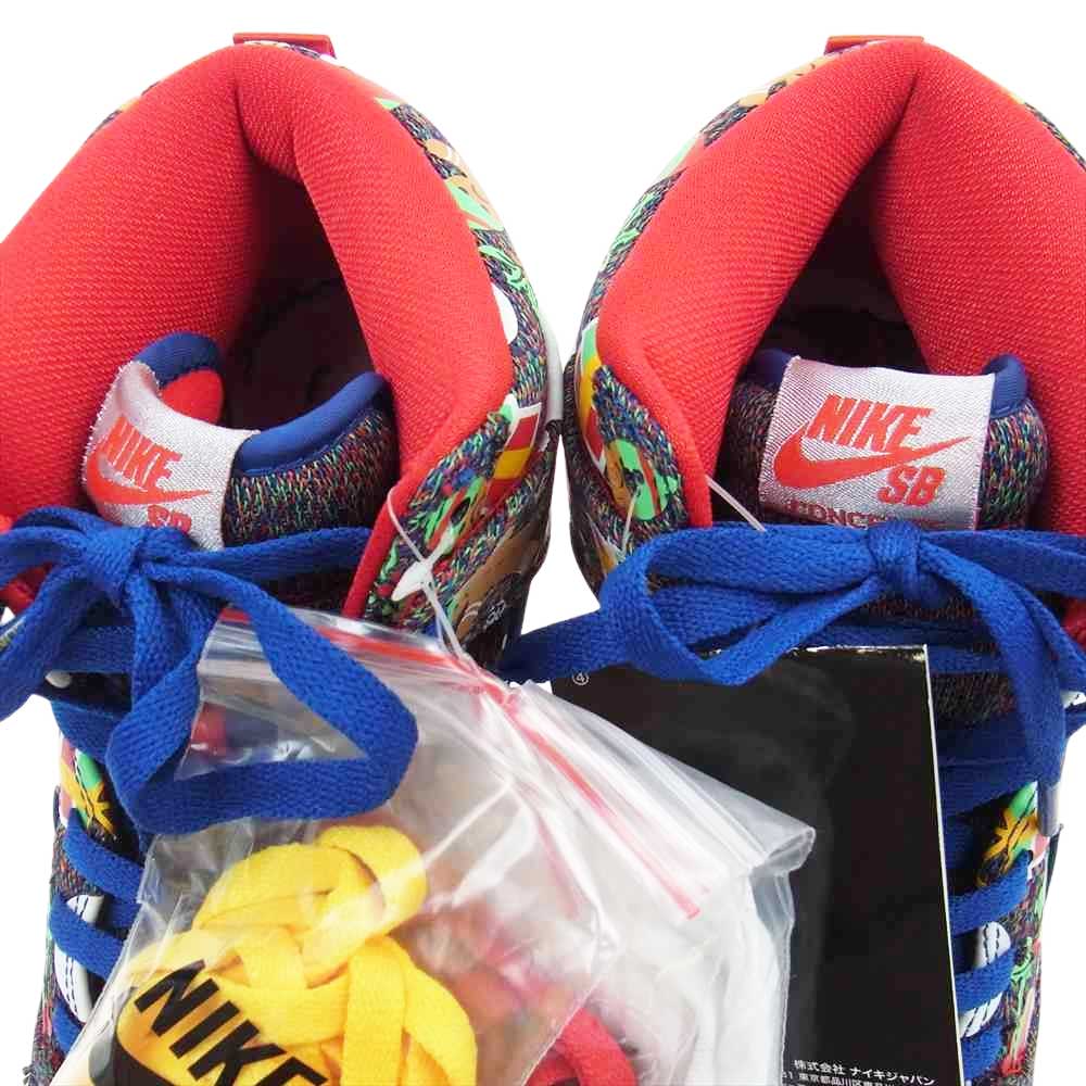 NIKE ナイキ 881758 446 CONCEPTS SB DUNK HIGH TRD QS UGLY CHRISTMAS SWEATER  コンセプツ ダンク ハイ アグリー クリスマス セーター ブルーリボン アトムレッド スニーカー  マルチカラー系 28cm【新古品】【未使用】【中古】