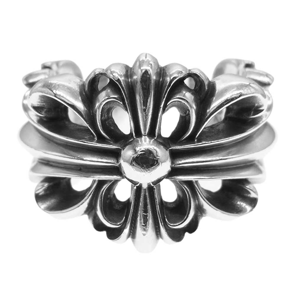 CHROME HEARTS クロムハーツ（原本有） DBL FLRL CRS ダブルフローラル クロス リング シルバー シルバー系 26号【中古】