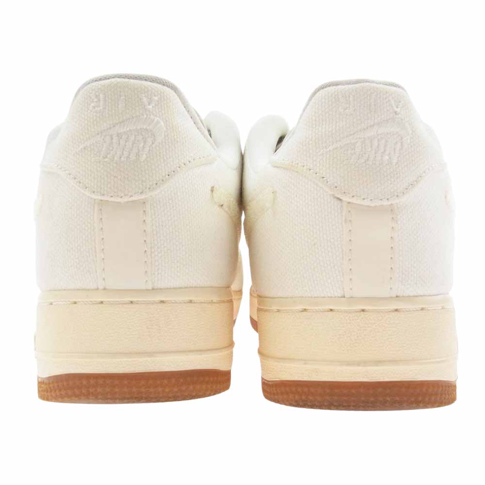 NIKE ナイキ AQ4211-101 × TRAVIS SCOTT AIR FORCE1 LOW TRAVIS エアフォース トラヴィススコット ローカット スニーカー ベージュ系 26.5cm【中古】