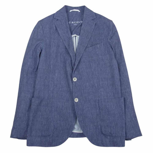 チルコロ1901 1104-301521 ヘリンボーン 2B テーラード ジャケット ネイビー系 48【中古】