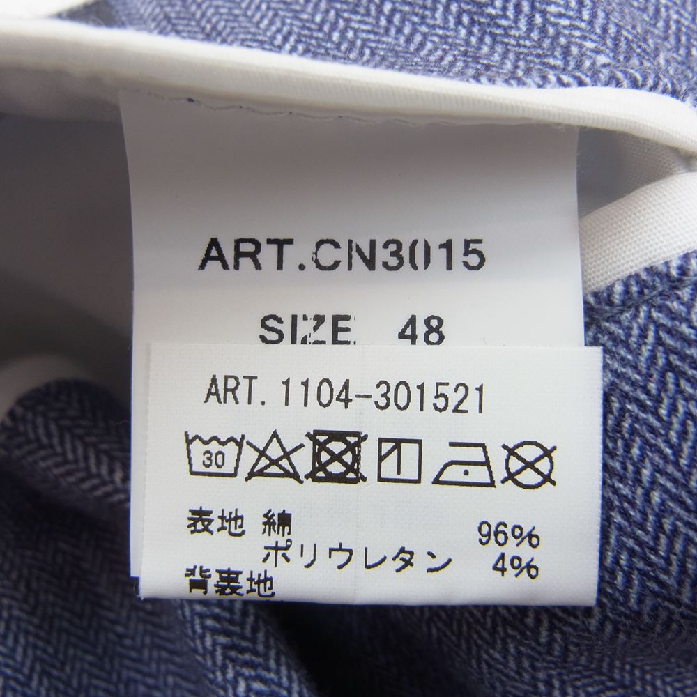 チルコロ1901 1104-301521 ヘリンボーン 2B テーラード ジャケット ネイビー系 48【中古】