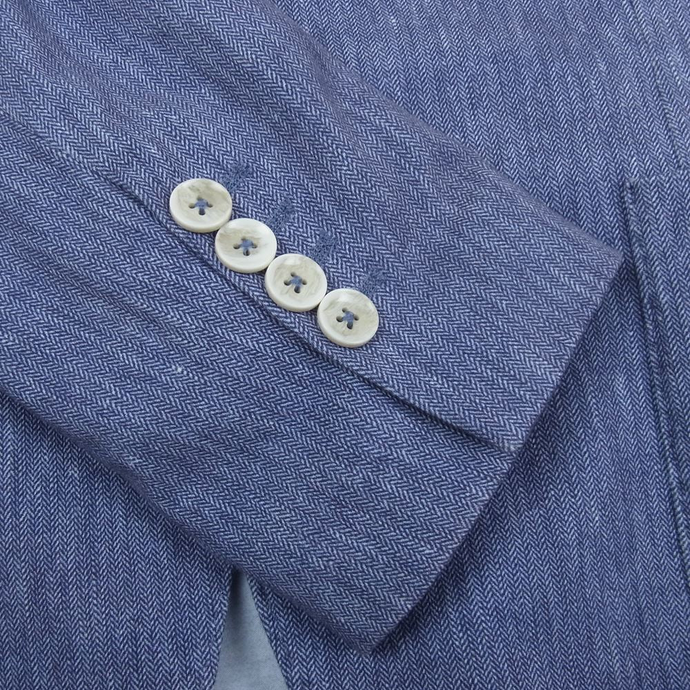 チルコロ1901 1104-301521 ヘリンボーン 2B テーラード ジャケット ネイビー系 48【中古】