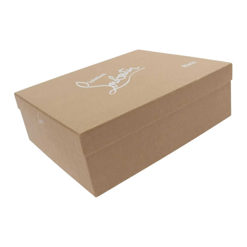 Christian Louboutin クリスチャンルブタン 313002 BELLE 85 CALF レザー ブーティー ショート ブーツ ベージュ ベージュ系 レッド系 36【中古】