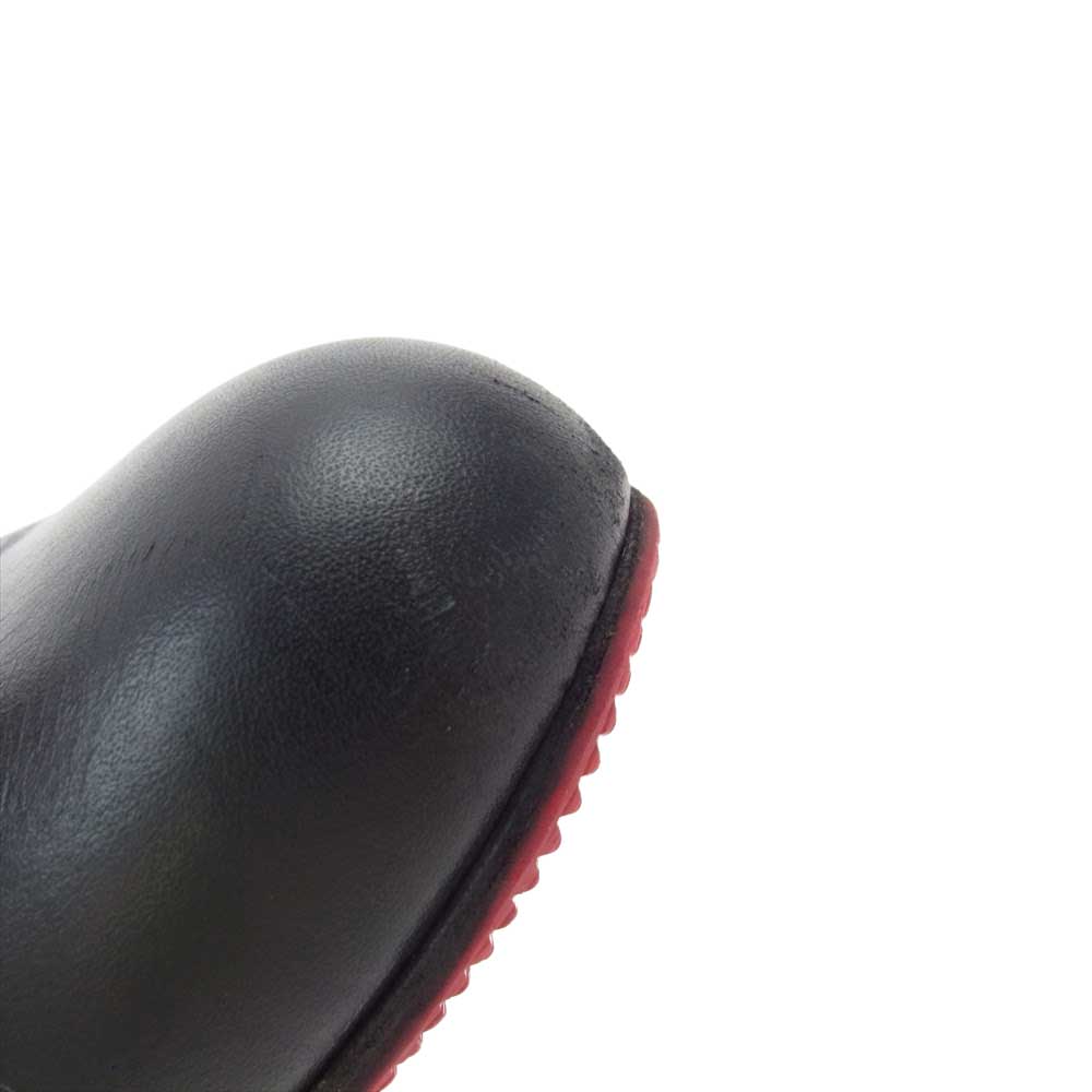 Christian Louboutin クリスチャンルブタン 3130002 BELLE 85 CALF レザー ブーティー ショート ブーツ ブラック ブラック系 レッド系 36【中古】
