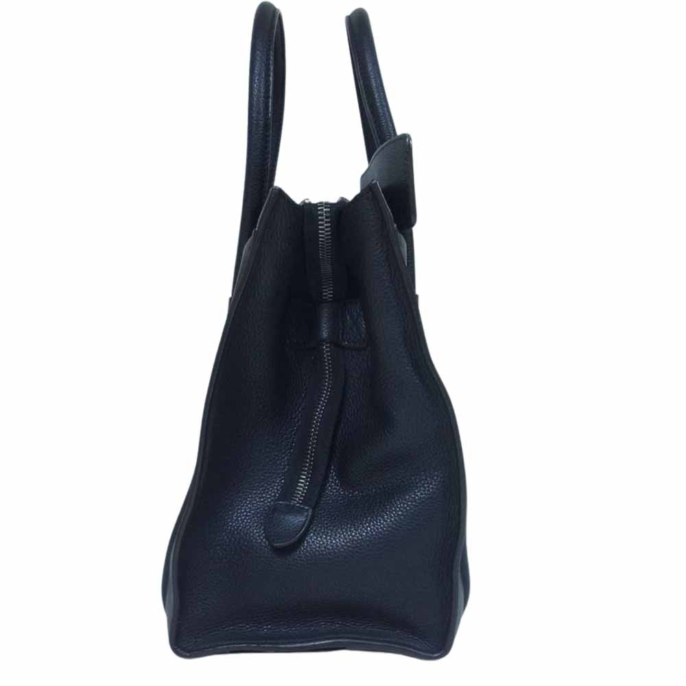 CELINE セリーヌ ラゲージ ミニ ショッパー トート ハンド バッグ ブラック系【中古】
