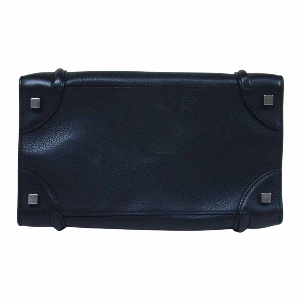 CELINE セリーヌ ラゲージ ミニ ショッパー トート ハンド バッグ ブラック系【中古】